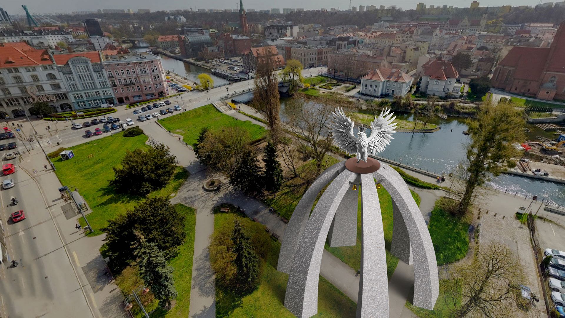 Wizualizacja Łuku Wolności w Bydgoszczy